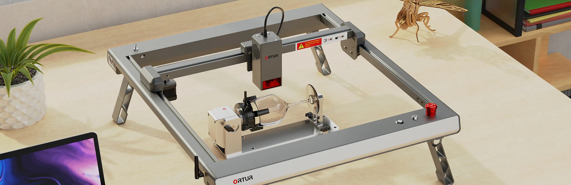 Ortur Laser Y-axis Rotary Chuck (YRC1.0) banner