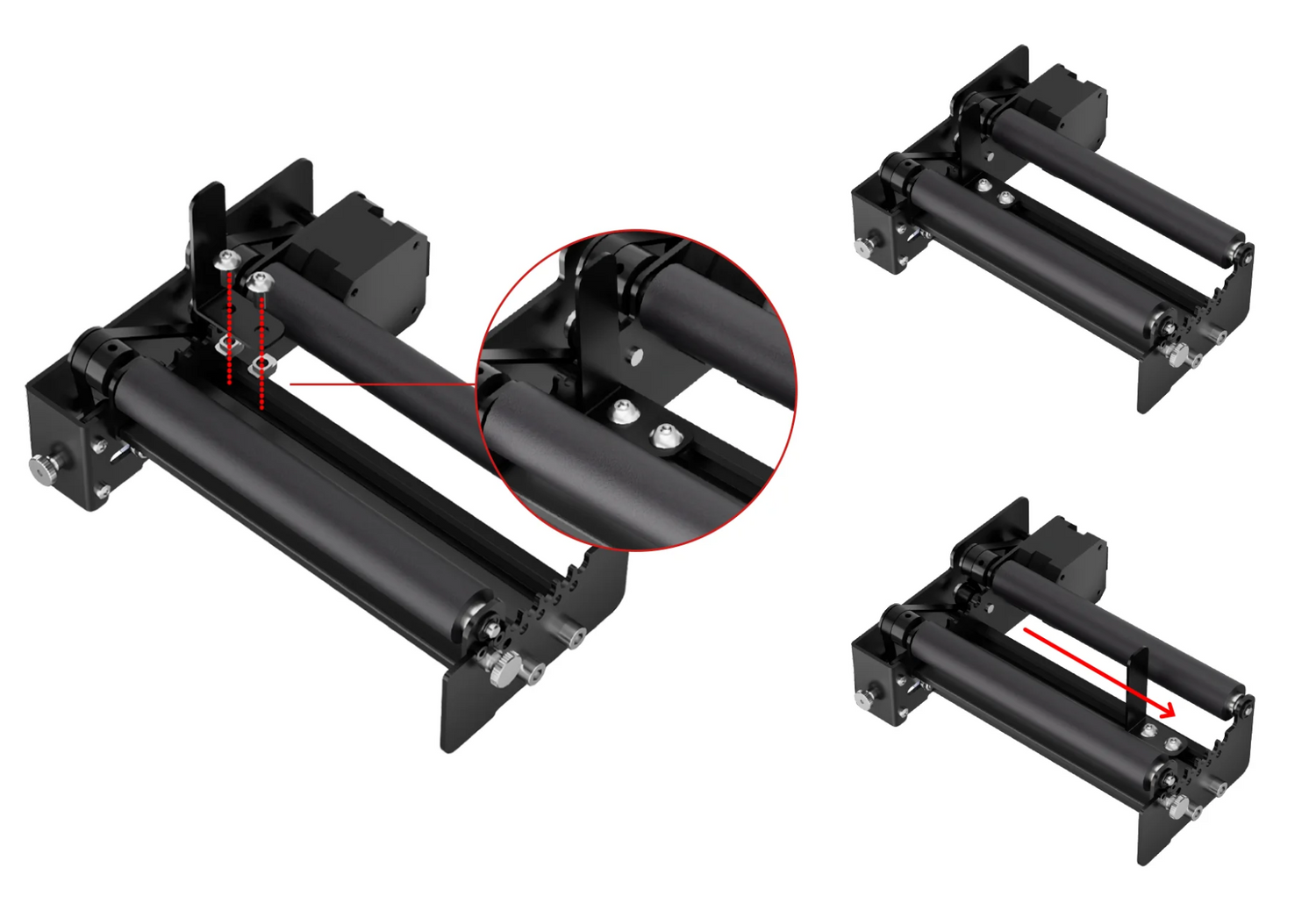 Ortur Laser Rotary Roller (YRR3.0) effortless adjustment