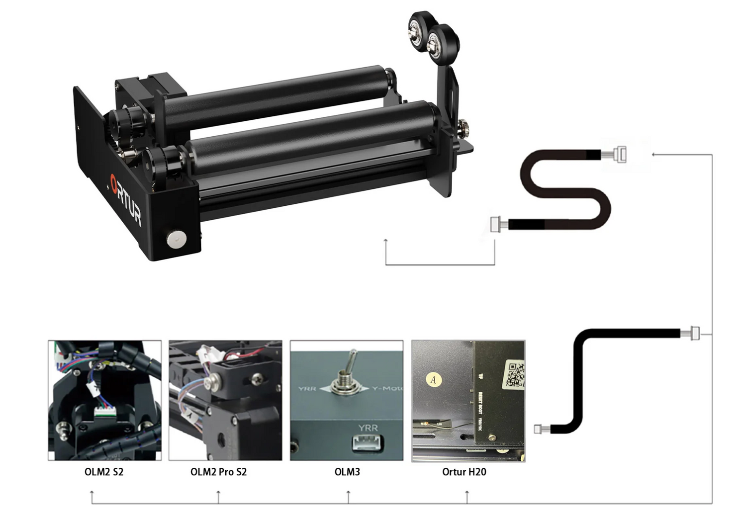 Ortur Laser Rotary Roller (YRR3.0) seamless machine connection