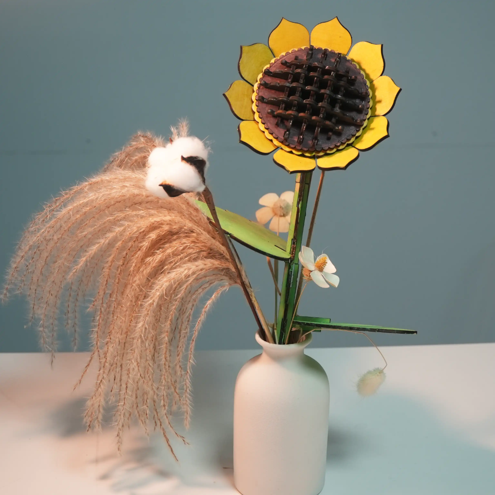 Ortur engraving sunflowers