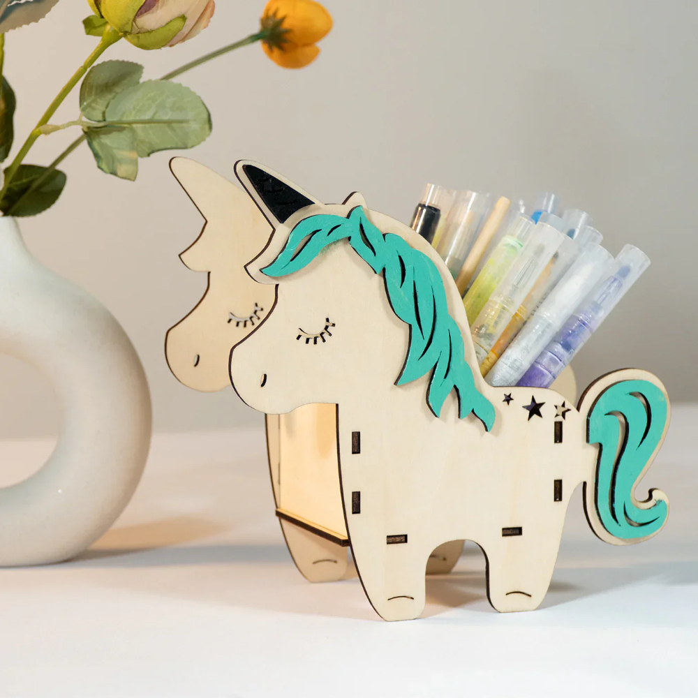 Ortur engraving unicorn pen holder