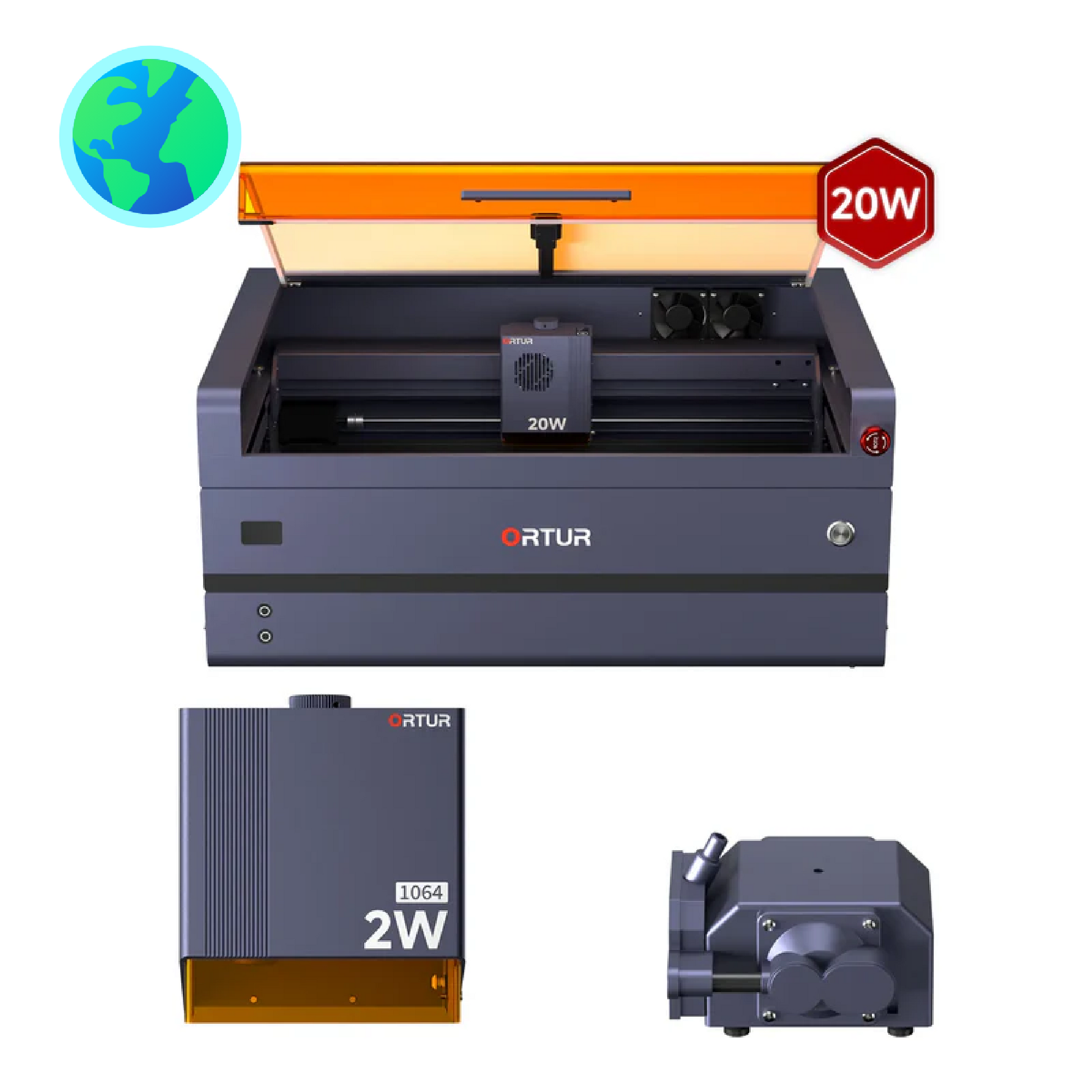 Ortur H20 Enclosed Laser Engraver & Cutter 20W + 2W IR
