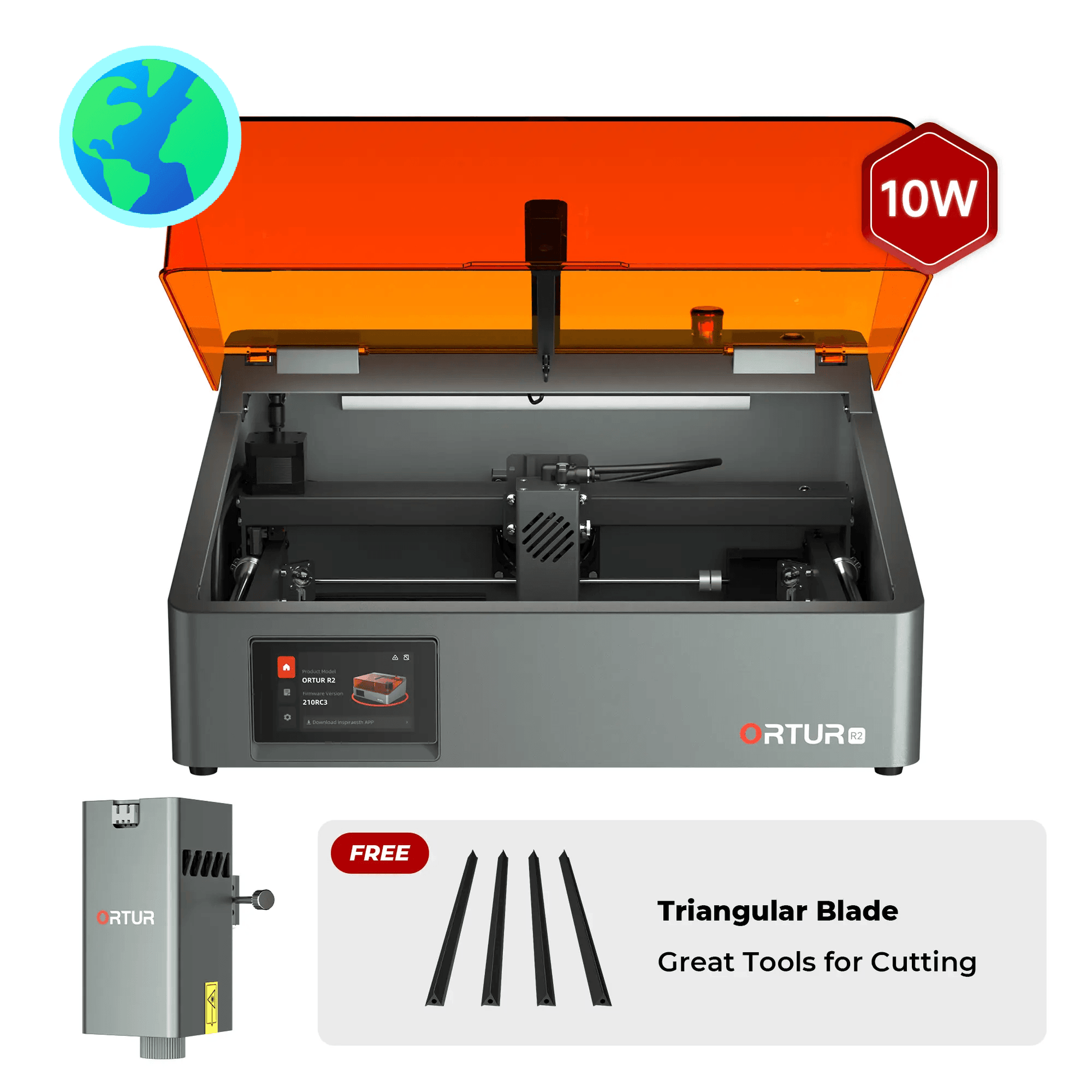 Ortur R2 Smart AI Laser Engraver & Cutter 10W + 1.3W IR