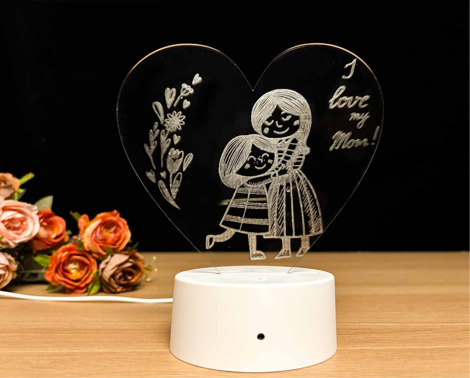 Ortur R2 acrylic decorative lamp laser engraving